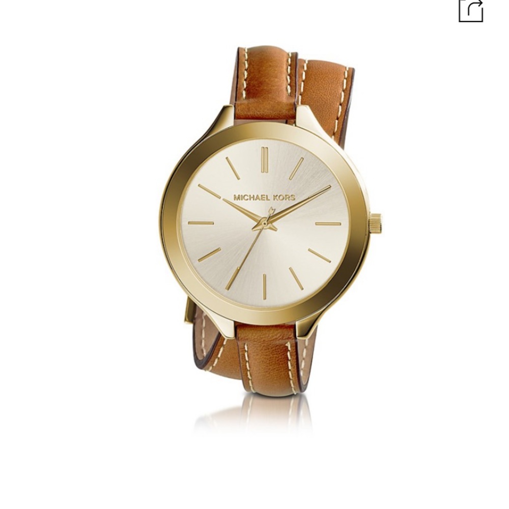 Michael Kors leather wrap watch